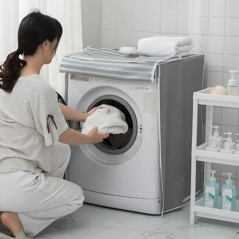 Washing Machine Cover Household PEVA Thickened Waterproof Sunproof Dust Cover