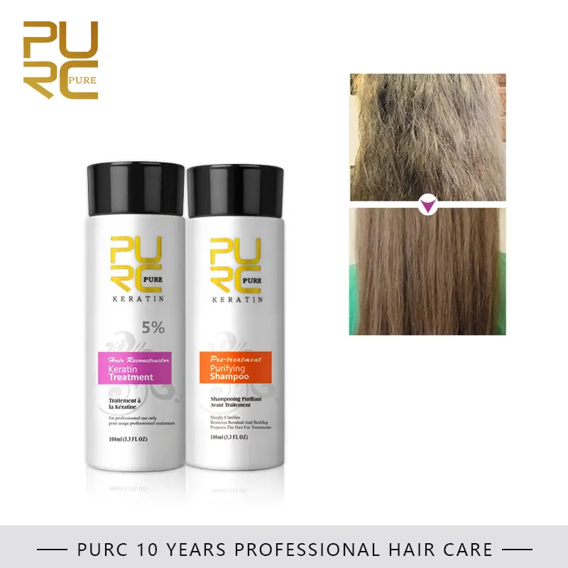 Purc Straightening Hair Scalp Treatment Curly Hair Products Brazilian Keratin Treatment