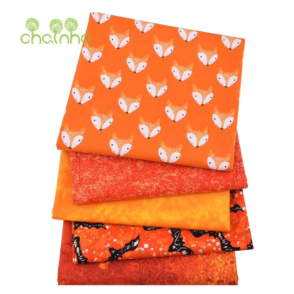 Chainho,Plain Weave Cotton Fabric,Handmade DIY Quilting Sewing Material,Patchwork Cloth,10 Bronzing Series,20x25cm/Piece,15CD17