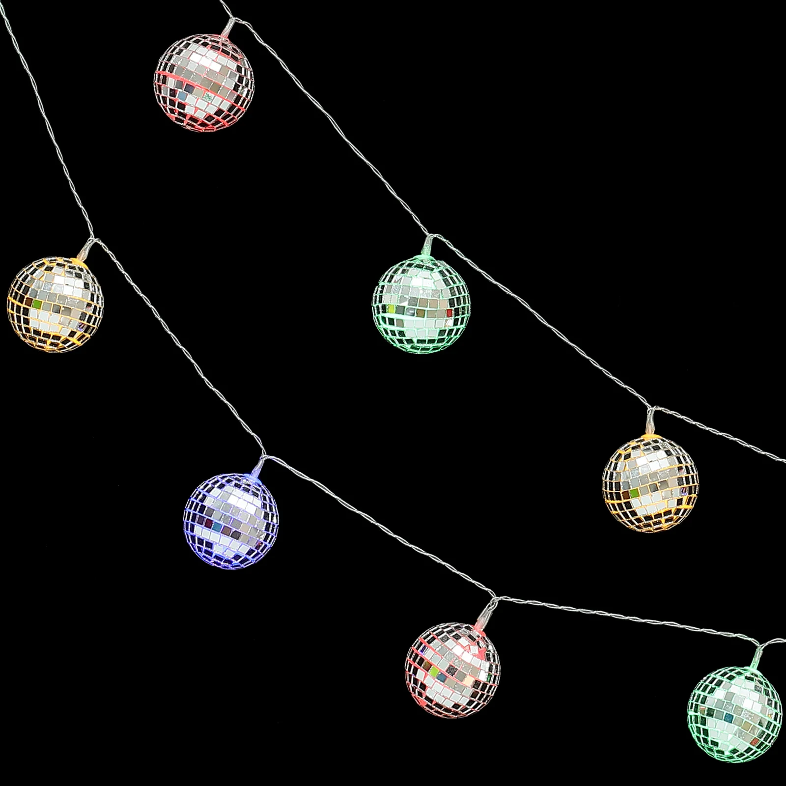 

1 set of String Light LED Curtain Light Patio Light Bedroom Outdoor Disco Ball String Light
