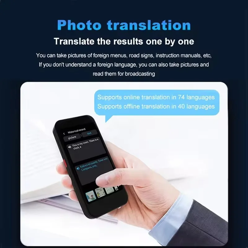 휴대용 번역기 대형 화면 S15 Pro AI 스캐너 펜 언어 음성 번역기 지능형 실시간 오프라인 번역