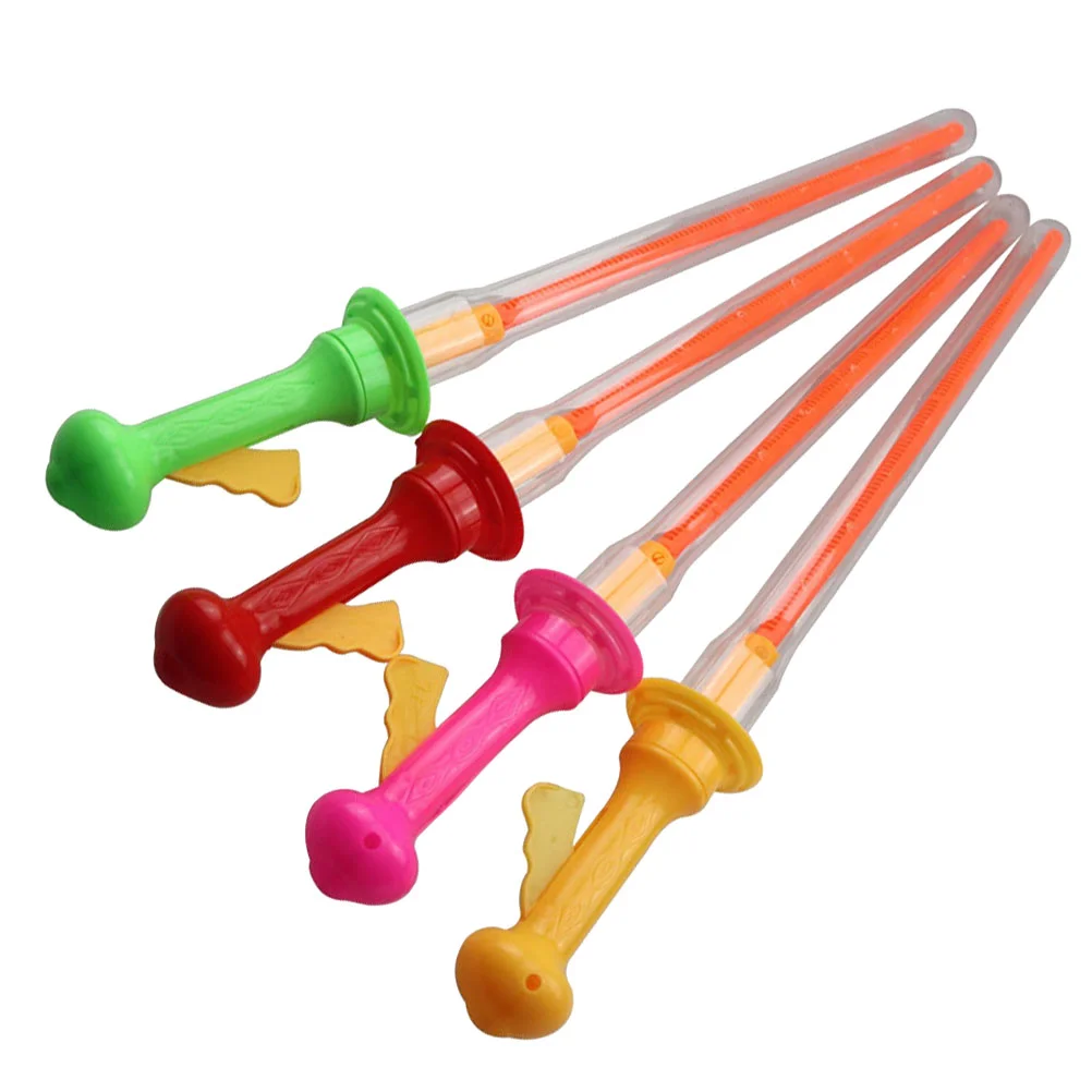 4 Pcs Toy Bubble Maker Stick Kids Toys Outdoor Playing Wands Blowing Bubbles Fencing Party Favors Child Sword Bubble Stick 2
