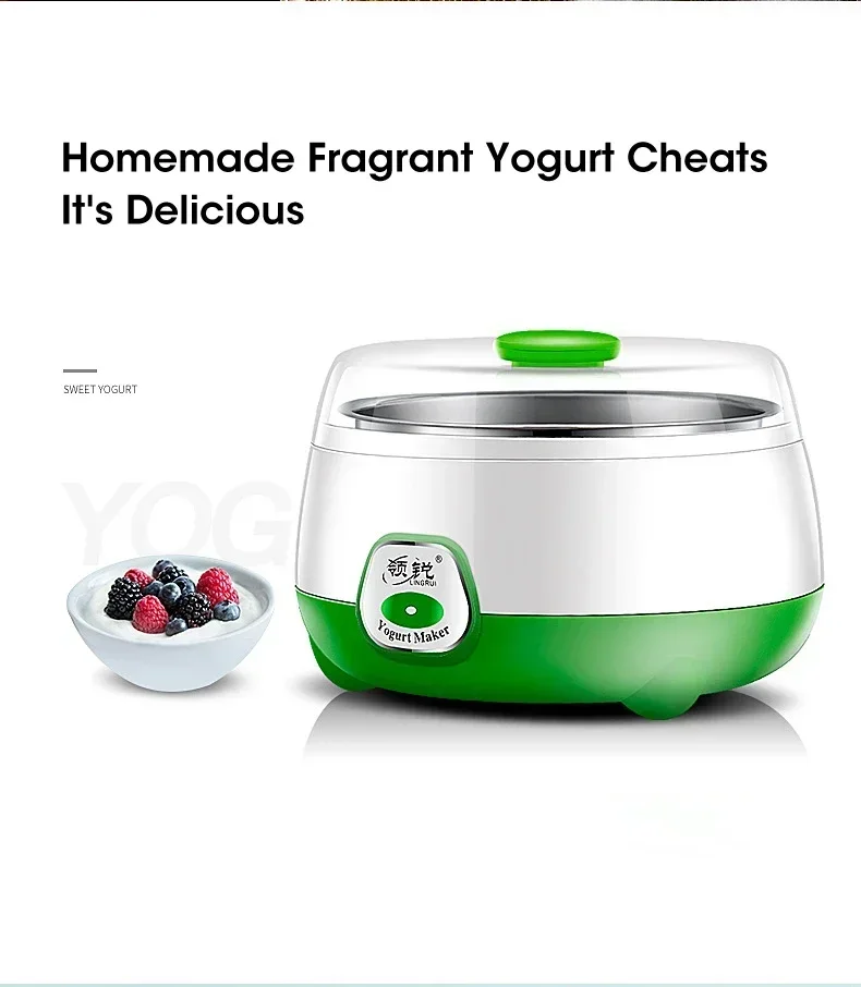 Description Picture 4 of item1L Yogurt Maker Mini Automatic Yogurt Machine Household DIY Yogurt Tools Kitchen Appliances StainlessSteelTank Appliances Yogurt