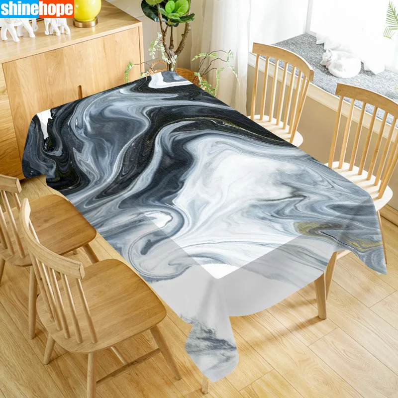 1pcs Wedding Tablecloth Bouquet Table Cloth Colored Marble Dustproof Table Cloth Birthday Party