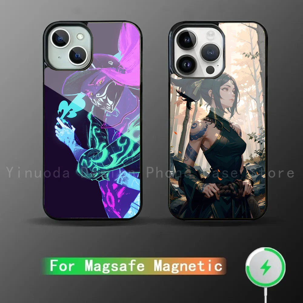 

League Of Legends Akali Phone Case For IPhone 15 14 13 Pro Max 11 Mini Alex Mirror For Magsafe Wireless Charging Cover