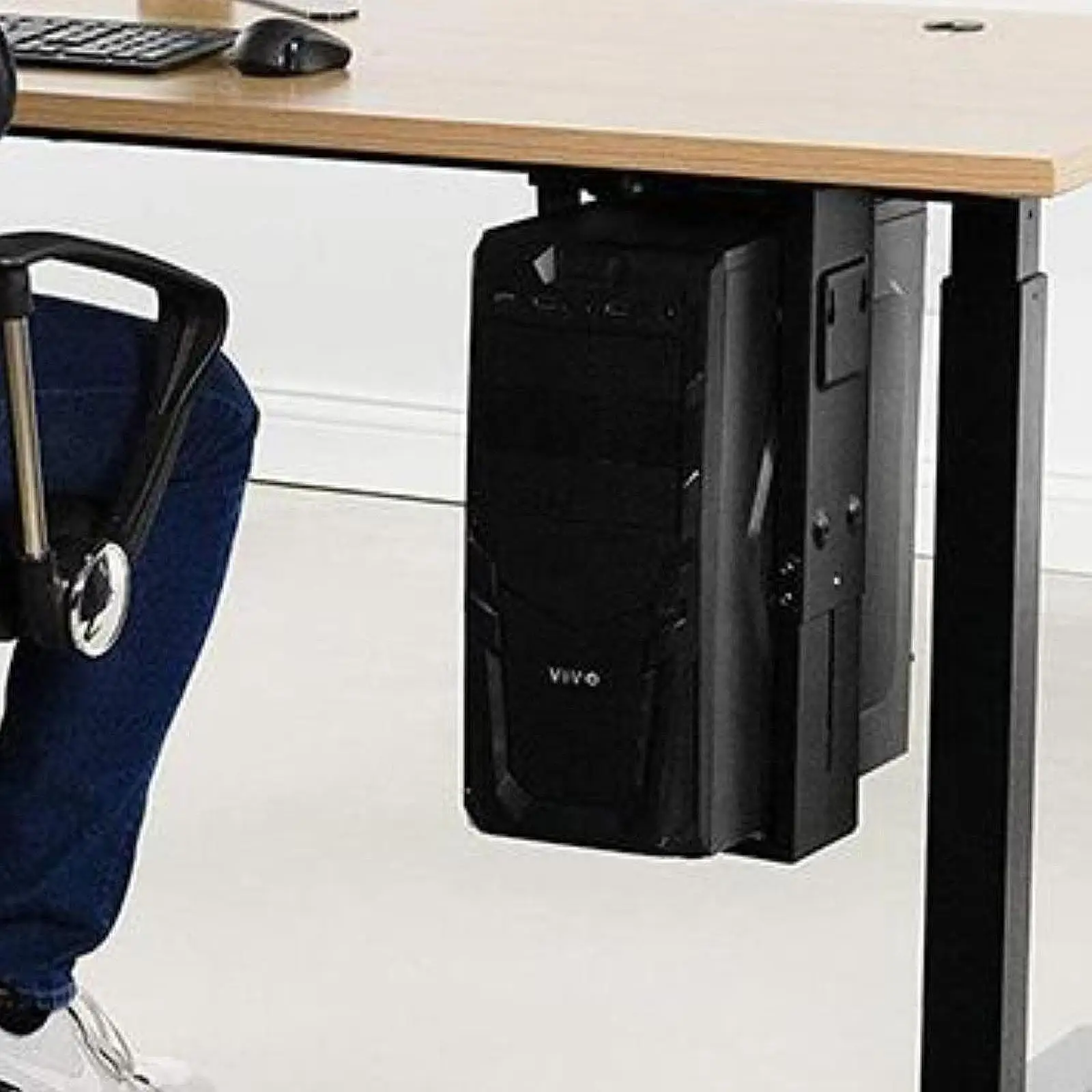 コンピュータケースマウント デスク下 吊り下げ ブラケット ブラック Amazon.co.jp: CPUホルダー デスク下マウント - 調節可能な壁 PC