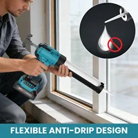 Pistolet à mastic électrique sans fil 6 vitesses pour l'étanchéité des fenêtres et des portes, compatible avec la batterie Makita 18V, portable pour usage domestique 3