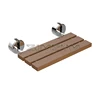 Wall Mounted Fold Seat Teak Shower Seat Floating Fold Down In Shower Bench Fold Up Bathroom Stool Seating Chair Medical Seat 4