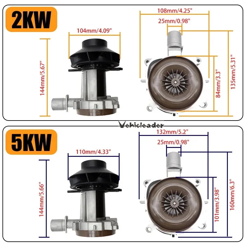 Cheap Air Diesel Heater Blower Fan Motor & Burner Gasket set For heater  Airtronic Car Truck For Webasto Eberspacher Air Top 2KW 5KW