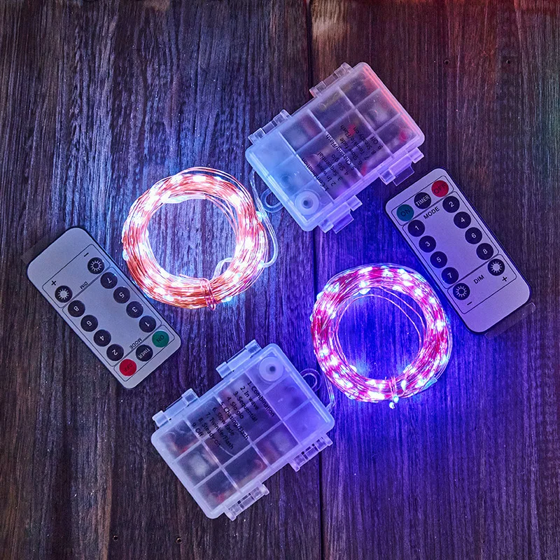 Battery Operated Dimmable Fairy String Lights with Remote and Timer