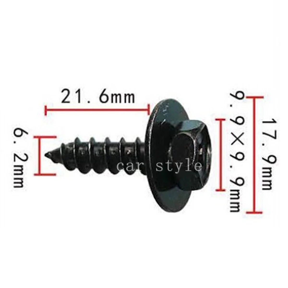 100x BUMPER TRUNK FENDER 22mm Long Self Tapping Screw for TOYOTA 9015960477