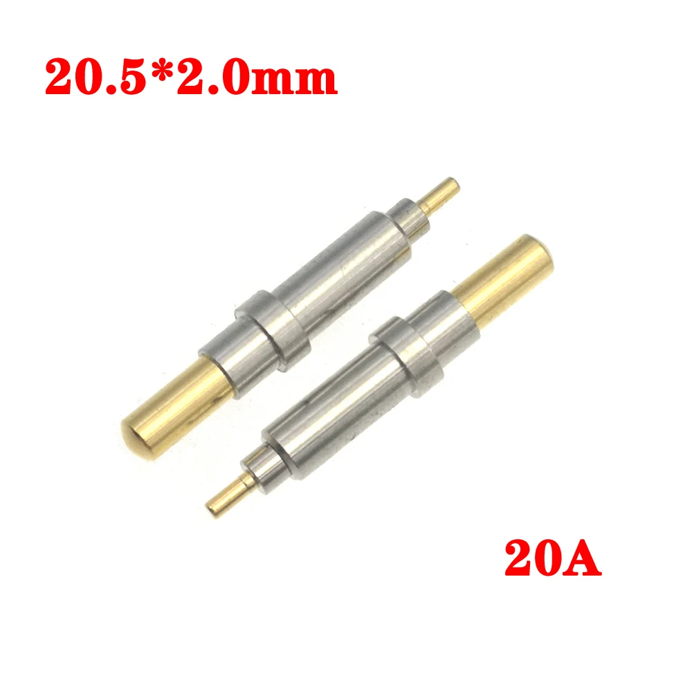 

50PCS Pogopin spring test Conductive pin ejector pin probe 20.5*2.0mm charging guide pin for medical device automotive connector