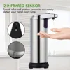 Smart Induction Soap Dispenser Stainless Steel Automatic Intelligent Liquid Soaps Container Large Foam Soaper For Bathroom 2