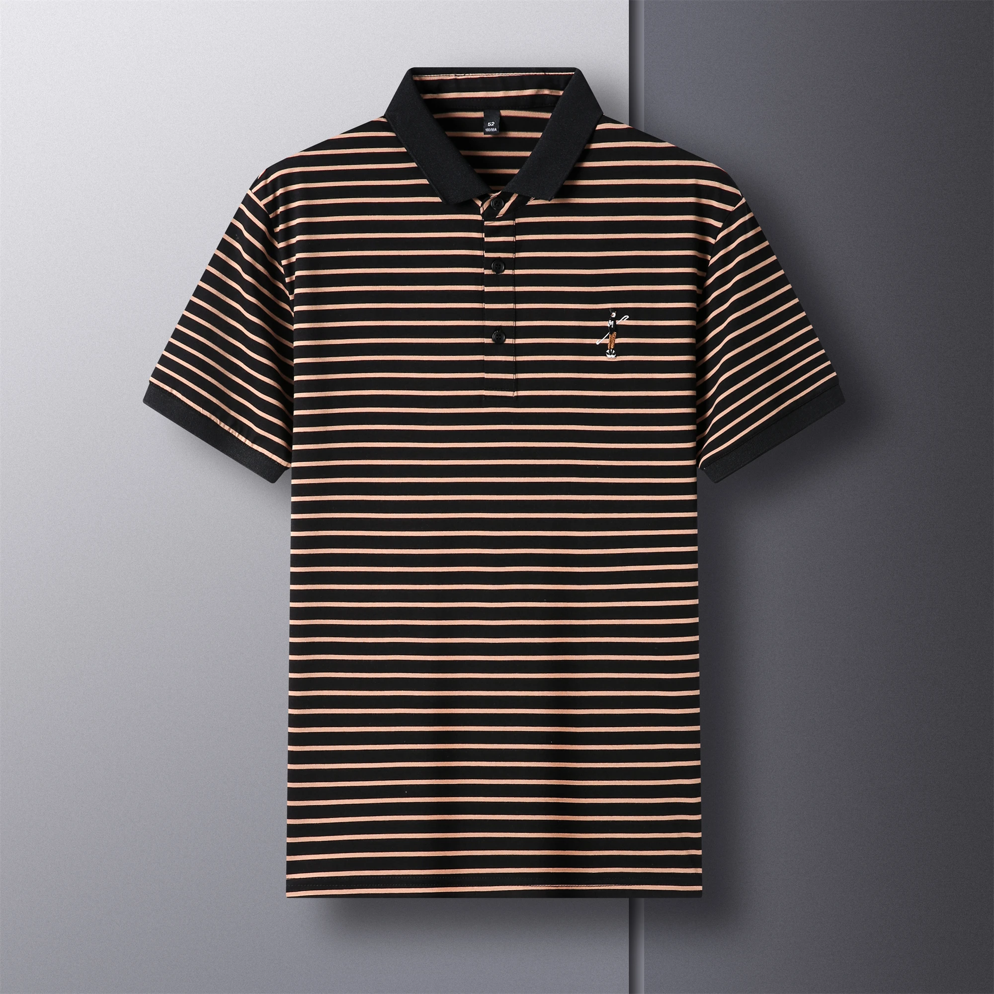 

New Arrival 2023 Summer Polo Shirt Stripe Embroidery T-Shirt For Men Ropa Korean Luxury Brand Fashion Sports Casual Men Clothing