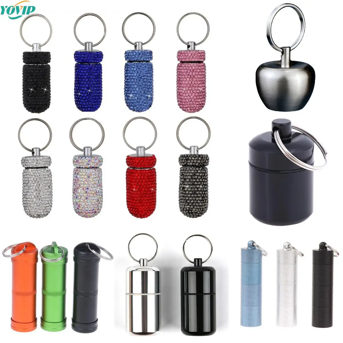 Capsule Shape Aluminum Waterproof Pill Case Delicate Seal Medicine