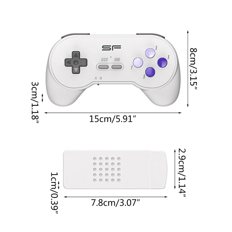 휴대용 게임 콘솔 미니 게임 콘솔 슈퍼 SNES + 게임 게임 스틱 Dropship 용 16 비트 게임 듀얼 무선 게임 패드