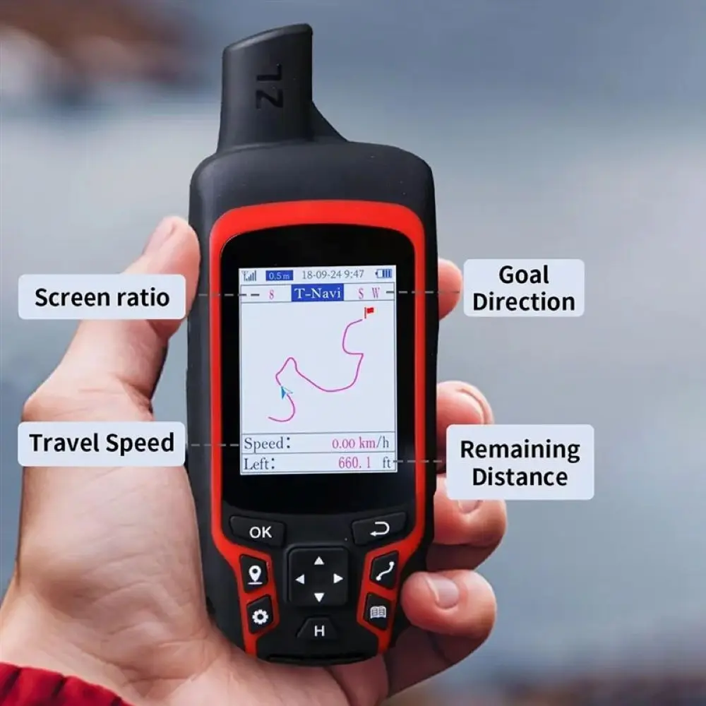 Posizionamento GPS portatile ad alta precisione A6 Strumenti di misurazione della navigazione a punto fisso Registra traccia GPS per campeggio escursionistico - immagine 2