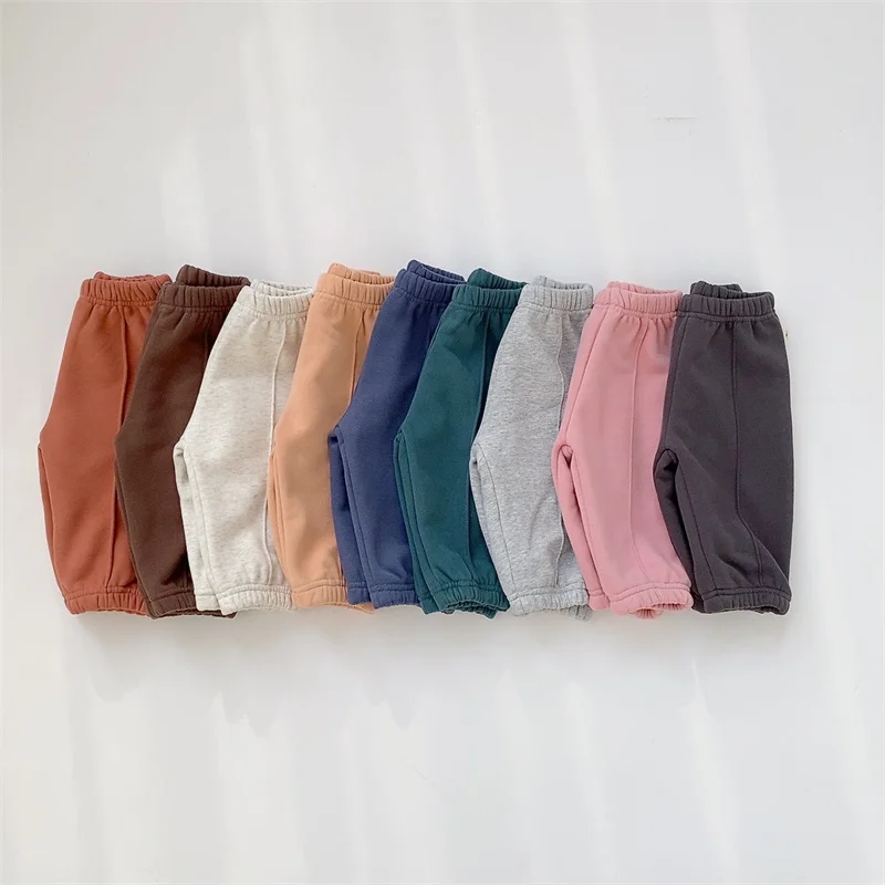 

3M-36Month Winter Thick Baby Boy Girl Pants Cotton Toddler's Pant Girls Casual Playsuit Keep Warm Trousers For Boys Autumn 2023