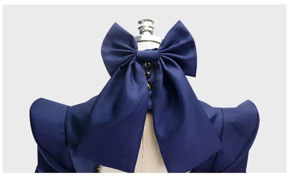 Fate Stay Night Altria Pendragon Blue Evening Dress Cosplay Costume