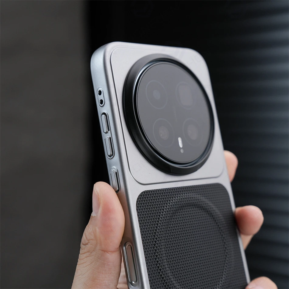 Slim Textured Fabric Magnetic Case with Raised Lens Frame - Matte Finish