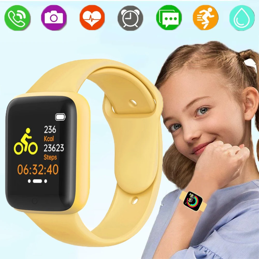 Silicone Children Smart Watch Kids Smartwatch For Girls Boys Fitness
