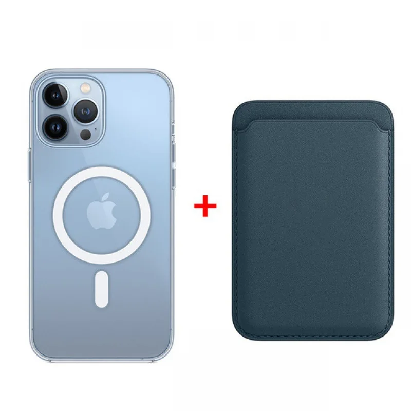 Magnetic Clear PU Wallet Card Holder with Magnet Slots