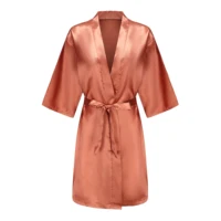 Nouveau peignoir mariée Satin-soie Robe femmes fête de mariée soeur équipe mère douche cadeau demoiselle d'honneur mariage Robes courtes 6