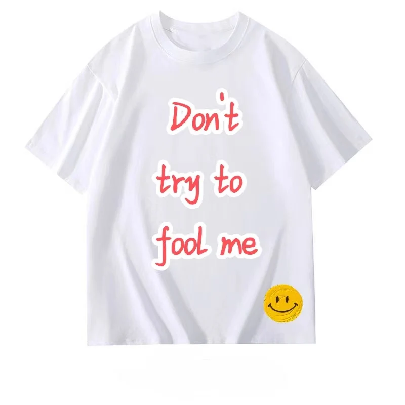 

funny slogan man top short sleeves clothes women's top female y2k oversize t-shirt