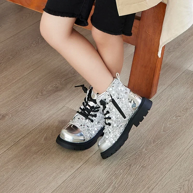 여아용 짧은 부츠, 한국 스타일, 부드러운 바닥, 편안한 캐주얼, 다목적 구두, 가을, 겨울, 신상 패션, 2024