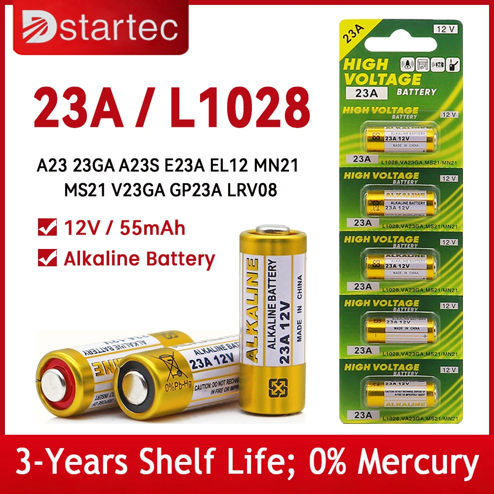 55mAh 23A 12V Batteries Remote Control Toys Primary Dry Alkaline