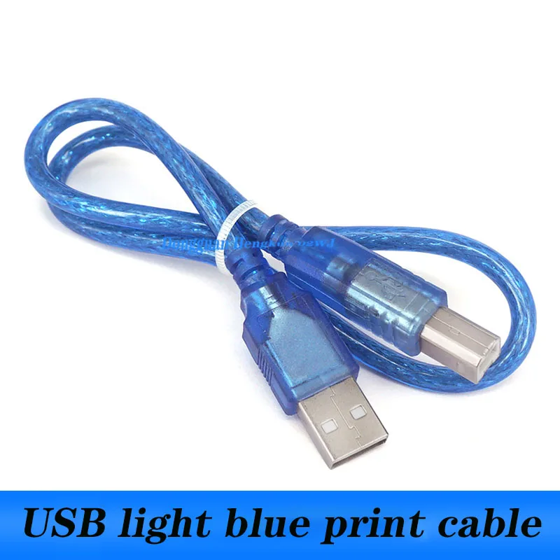 

1 PCS USB Light Blue Print Cable Uno R3 Mega 2560 30CM