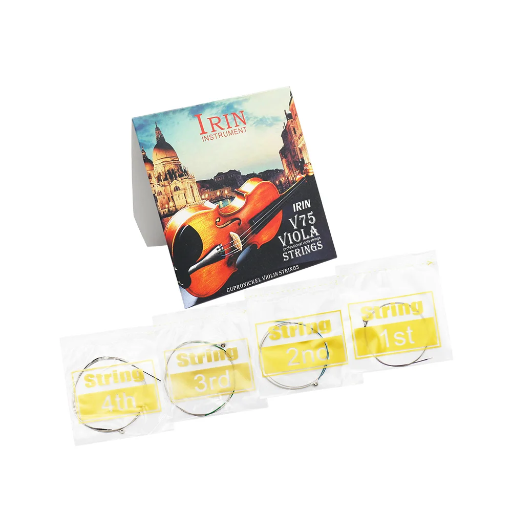 Irin Viola Strings V75 Colorful Teel Core & Nichel Cromo Avvolto Stringa Lega Avvolgimento Nichelato Ball End Viola Universale