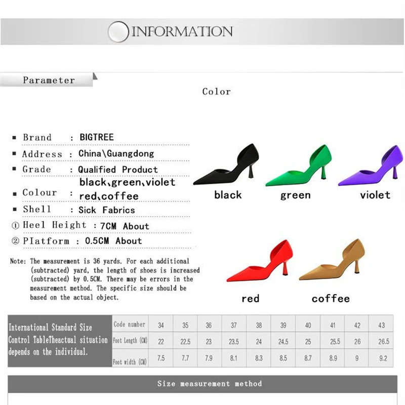 BIGTREE Fashion Simple Sexy Party Stripper Heels Satin Shallow Mouth Pointed Side Hollowed Out Single Shoes Wedding High Heels