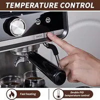 Espresso Machine with Grinder, Professional Espresso Maker with Milk Frother Steam Wand, 20 Bar Barista Cappuccino Machine,1450W 2