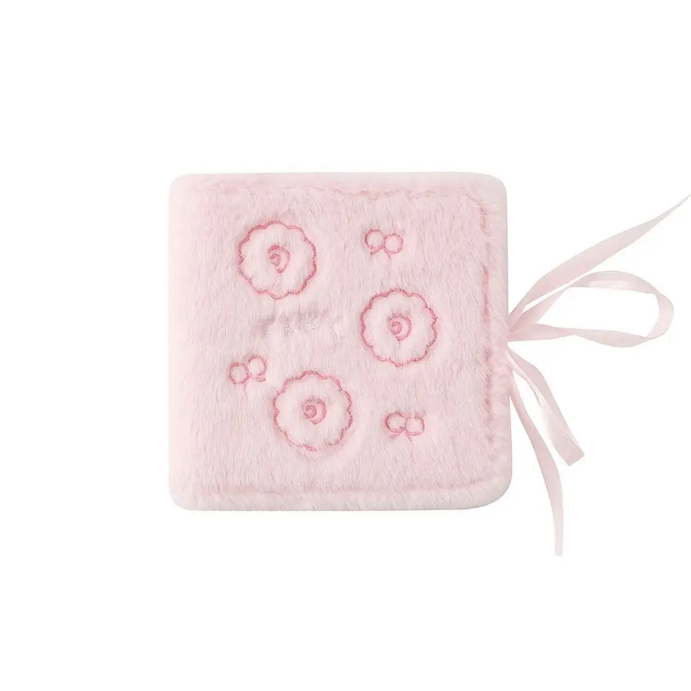 Plush 3in Plush Photocard Holder Fluffy Strap Ties Ribbon Idol Photo Card Binder Kawaii 2 Grids Photocards Collect Volume
