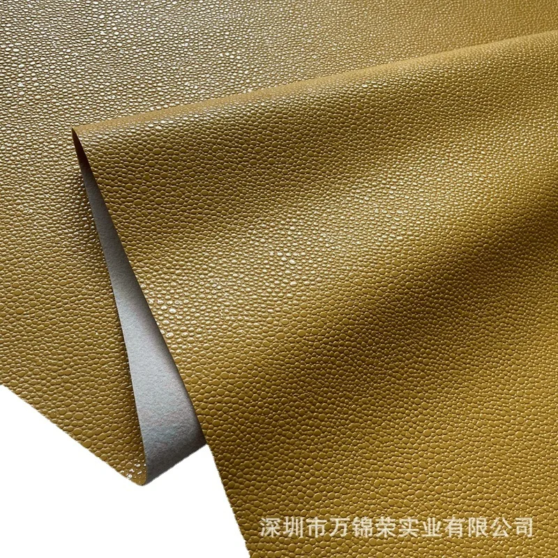 Glossy Devil Fish Pattern PVC Leather Particle Fleece Bottom Fabric Small Particle Pearl Fish Pattern Bag Handbag Leather