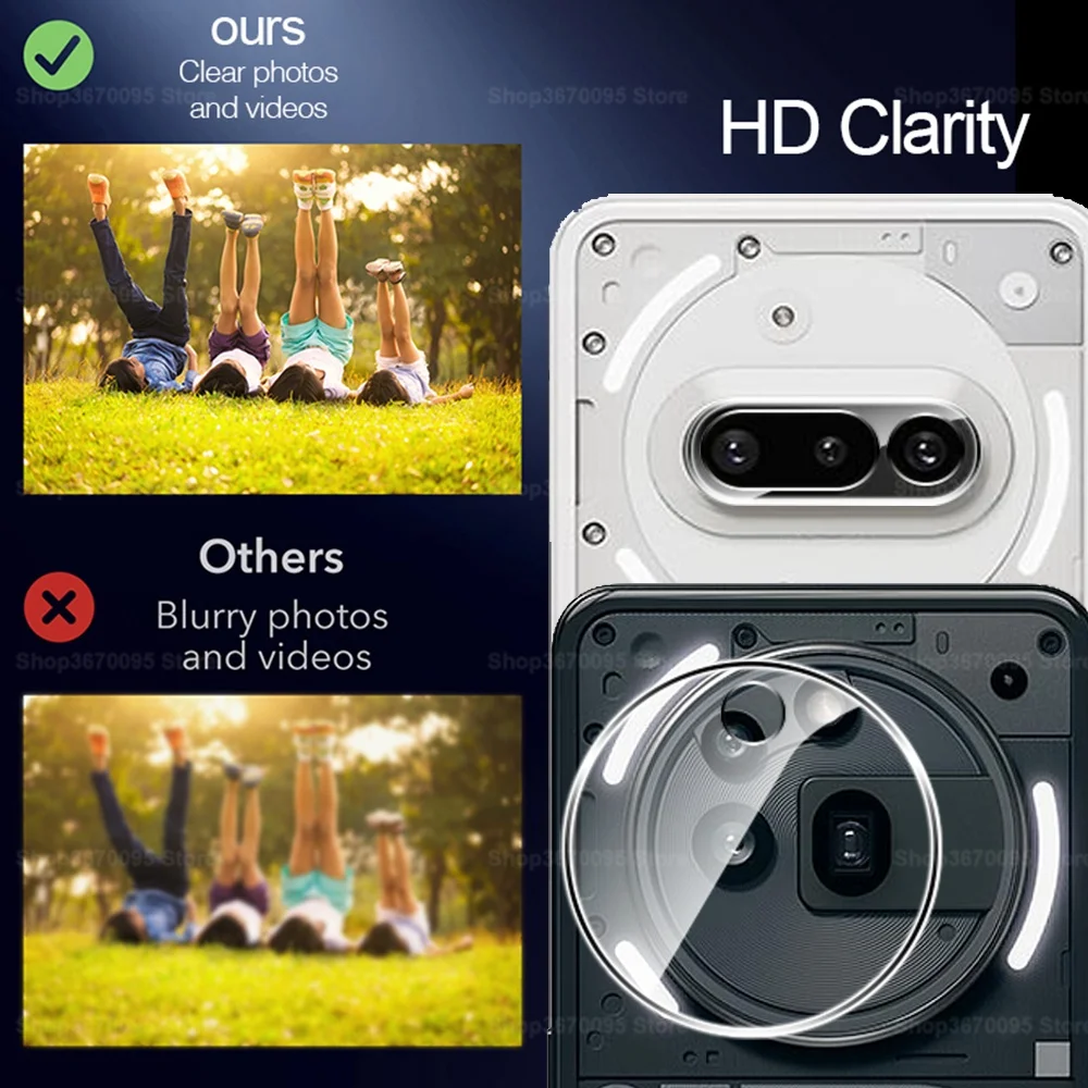 Premium Tempered Glass Rear Lens Protector Film - For Enhanced Camera Protection