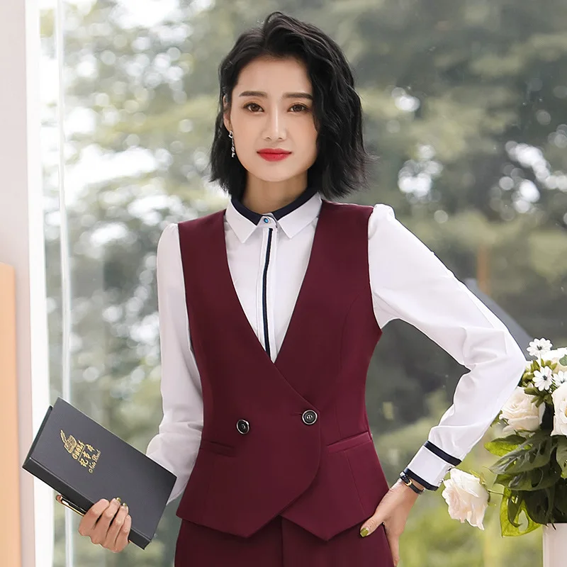

Summer Women's Suit Vest Jacket Sleeveless 2023 Casual Elegant Coats Female Short Vest Ladies Business Waistcoat Jacket