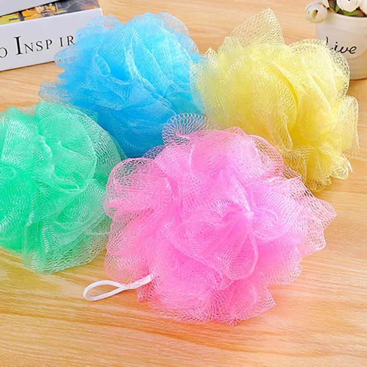 1PC Bathroom Supplies Bath Flower Super Soft Body Cleaning Mesh Brush Loofah Bath Ball Mesh Sponge Milk Shower Accessories