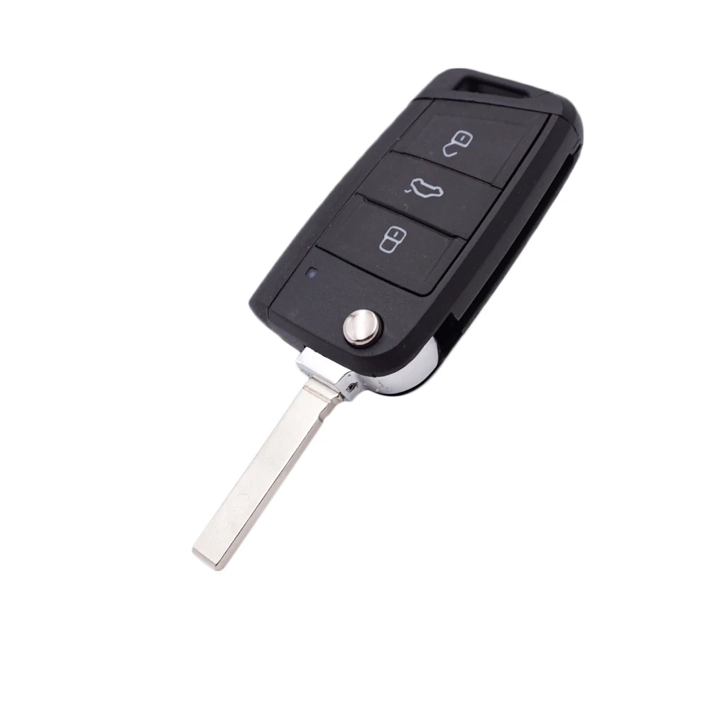 Cocolockey for VW Key Case Shell for VW MQB Gollf 7 Skoda Octavia A7 Seat Folding Car Key Uncut HU162T Blade 3 Buttons