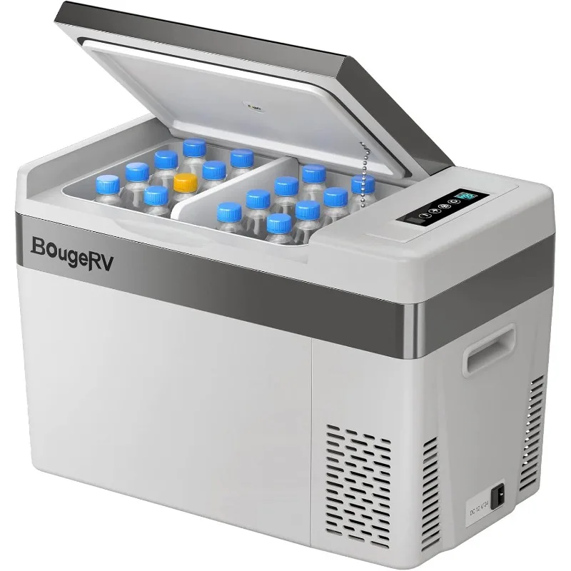 BougeRV 12 Volt Refrigerator 12V Car Fridge 30 Quart Portable Freezer Compressor Cooler -7℉~50℉ Compressor Freezer