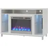Lumina Electric Fireplace TV Stand TVs up to 48 Inch with Adjustable 7-Color LED Remote Control Heater Timer Media Storage 2