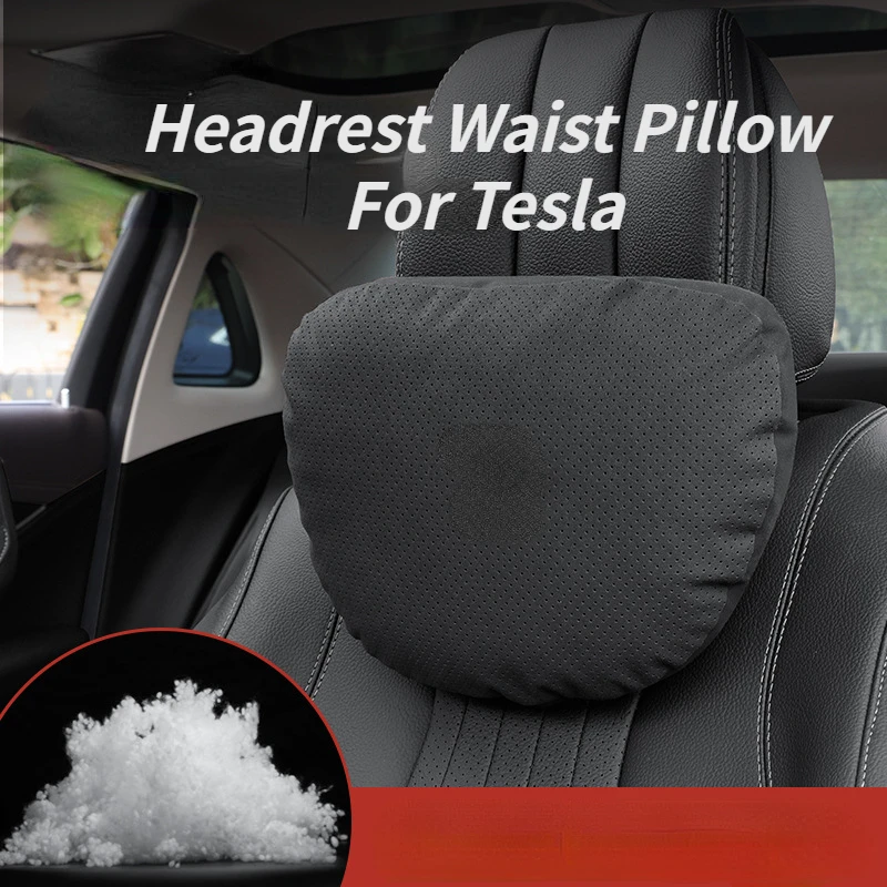 

High-Quality Car Headrest Neck Support Seat for Tesla Model 3 Y S X Soft Universal Adjustable Car Pillow Neck Rest Cushion