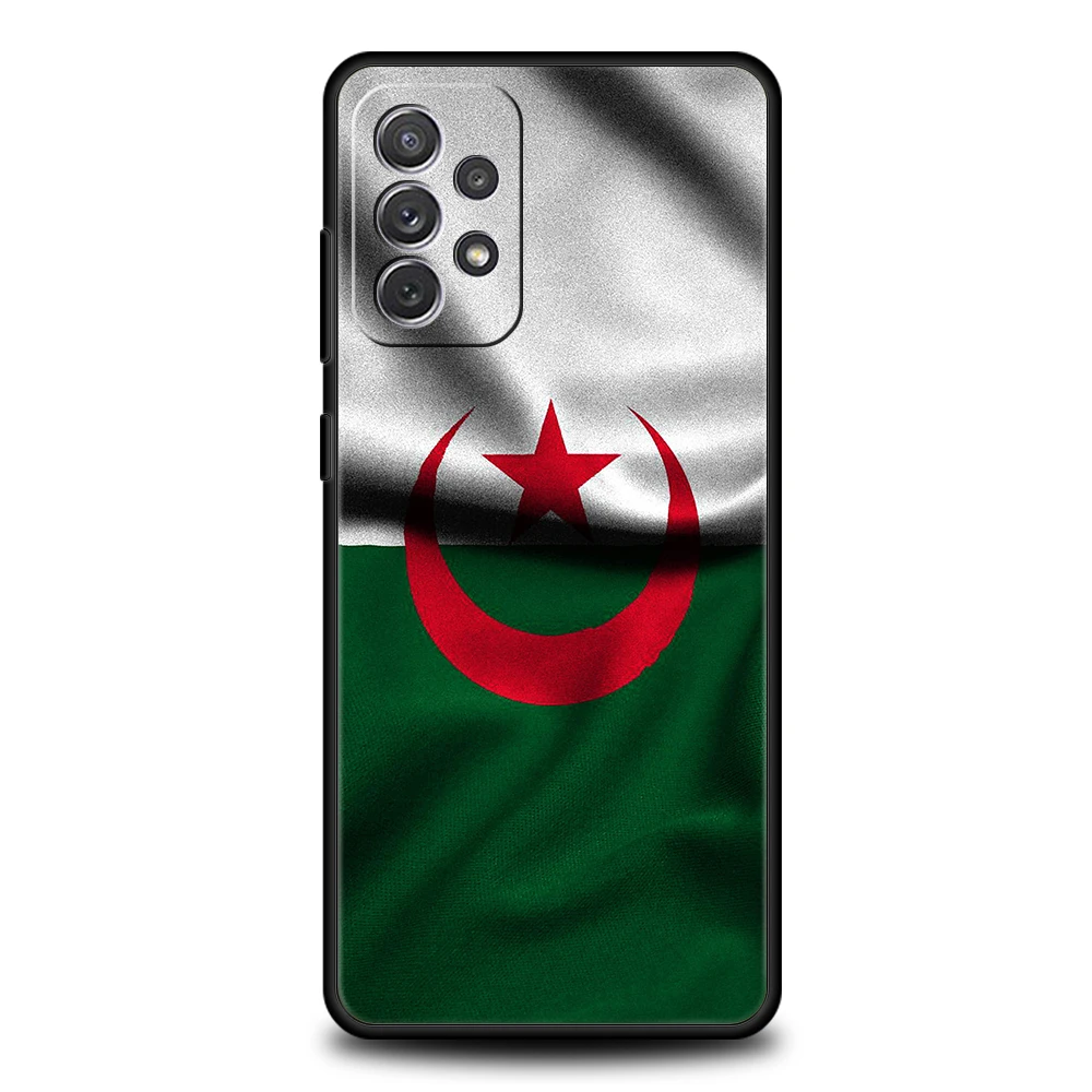 Algerien Flagge Telefon Fall für Samsung Galaxy A15 A14 A25 A54 A34 A51 A71 A72 A73 A32 A52 A52S A11 A21S A31 A41 5G Soft Shell Capas – Detail 3
