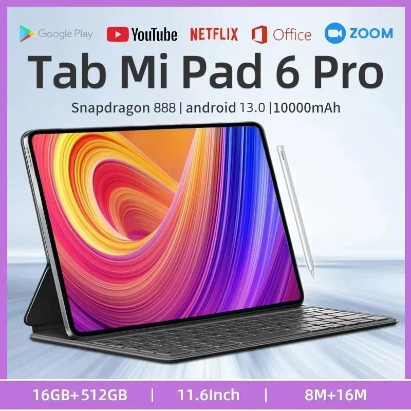 TabletPCVersoGlobalOriginalAndroidPad6Pro5GCartoDualSIM