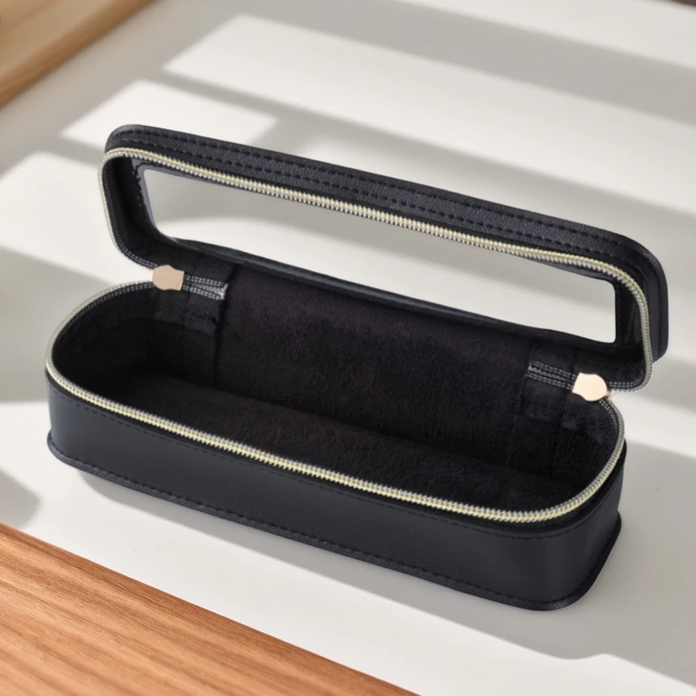 Women PU Makeup Brush Bag Makeup Storage Bag Transparent Portable Cosmetic Pouch Dual Zipper Travel Wash Bag Travel Cosmetic Bag