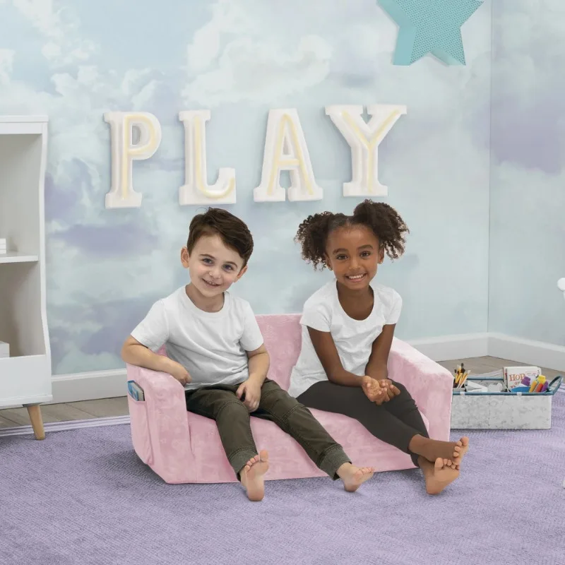 Perfect Sleeper Extra Wide Convertible Sofa to Lounger - Comfy 2-in-1 Flip Open Couch/Sleeper for Kids 3