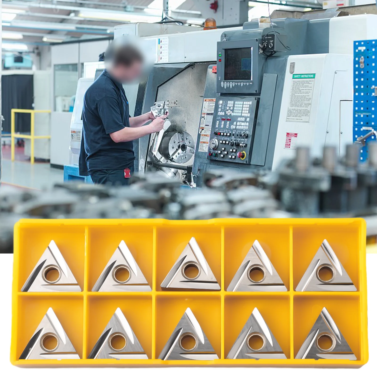 

Set Insert Accessories Cnc Compact Easy Installation Exquisite Lathe Lightweight Repair Study Turning Brand New