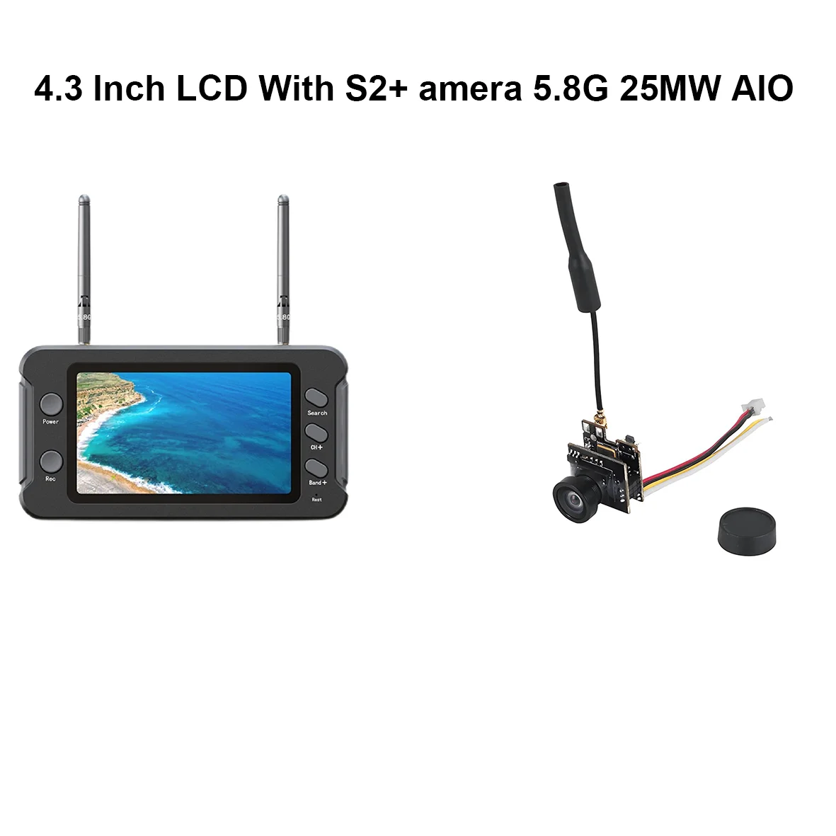 ตัวเลือกสินค้า จอภาพโดรน FPV 4.3 นิ้ว LCD 16:9 บันทึกวิดีโอได้