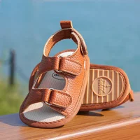 New Baby Sandals Baby Shoes Baby Boy Girl Sandals PU Soft Bottom Sole Anti-Slip Infant First Walker Crib Shoes Newborn Moccasins 3